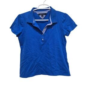 Tommy Hilfiger Blue Piqué Polo Top Size M